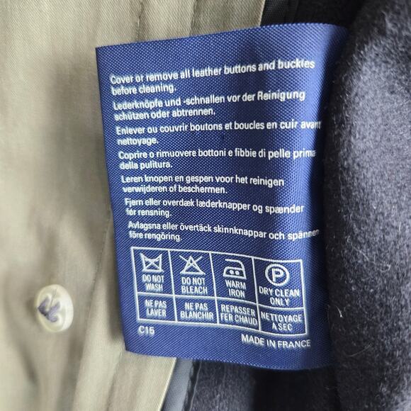 Burberrys Car Coat Size 42 Burberry Khaki NovaCheck Wool Lined Trench Authentic - Picture 13 of 13